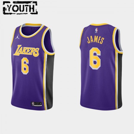 Dres Los Angeles Lakers LeBron James 6 Jordan 2021-22 Statement Edition Swingman - Dječji